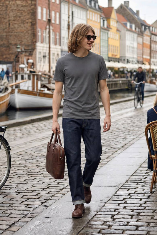 organic grey tee