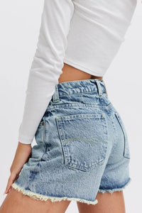 Lease Blue denim shorts