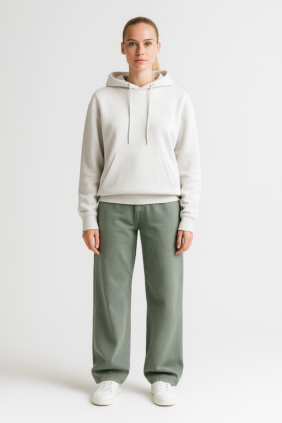 The Classic Organic Hoodie - White Oversize