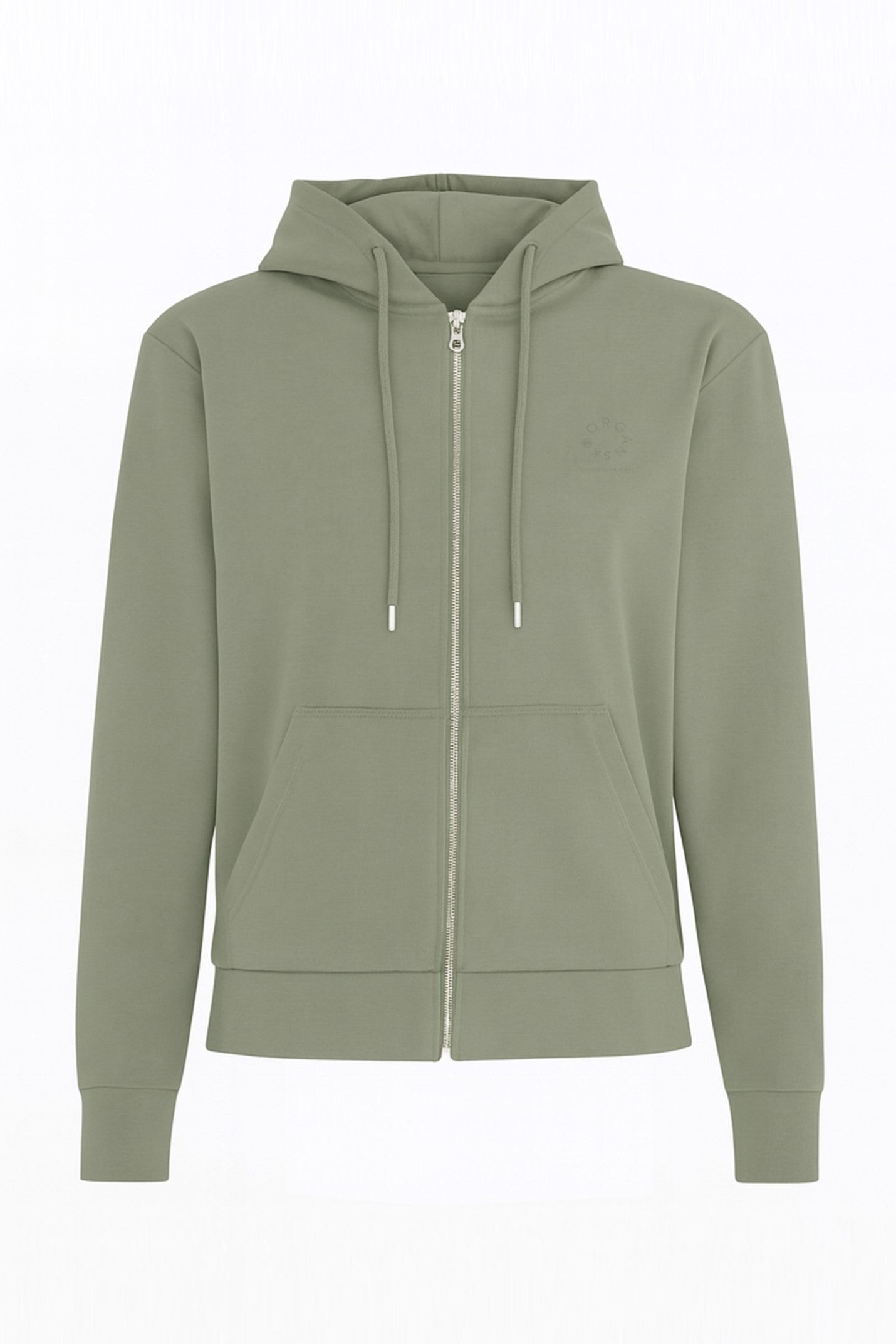 The Classic Organic Zip-Up Hoodie - Green Oversize