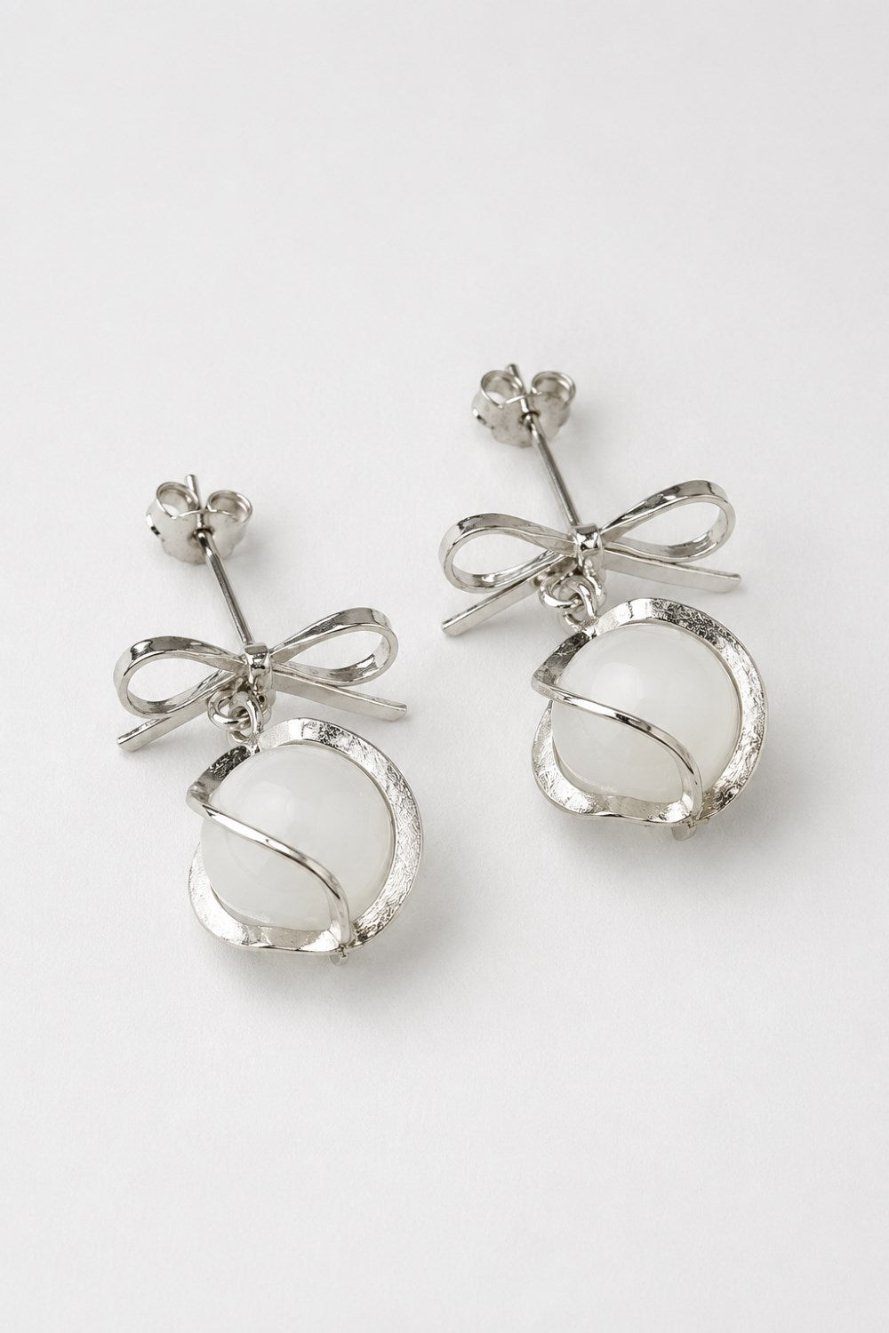 silver drop earrings