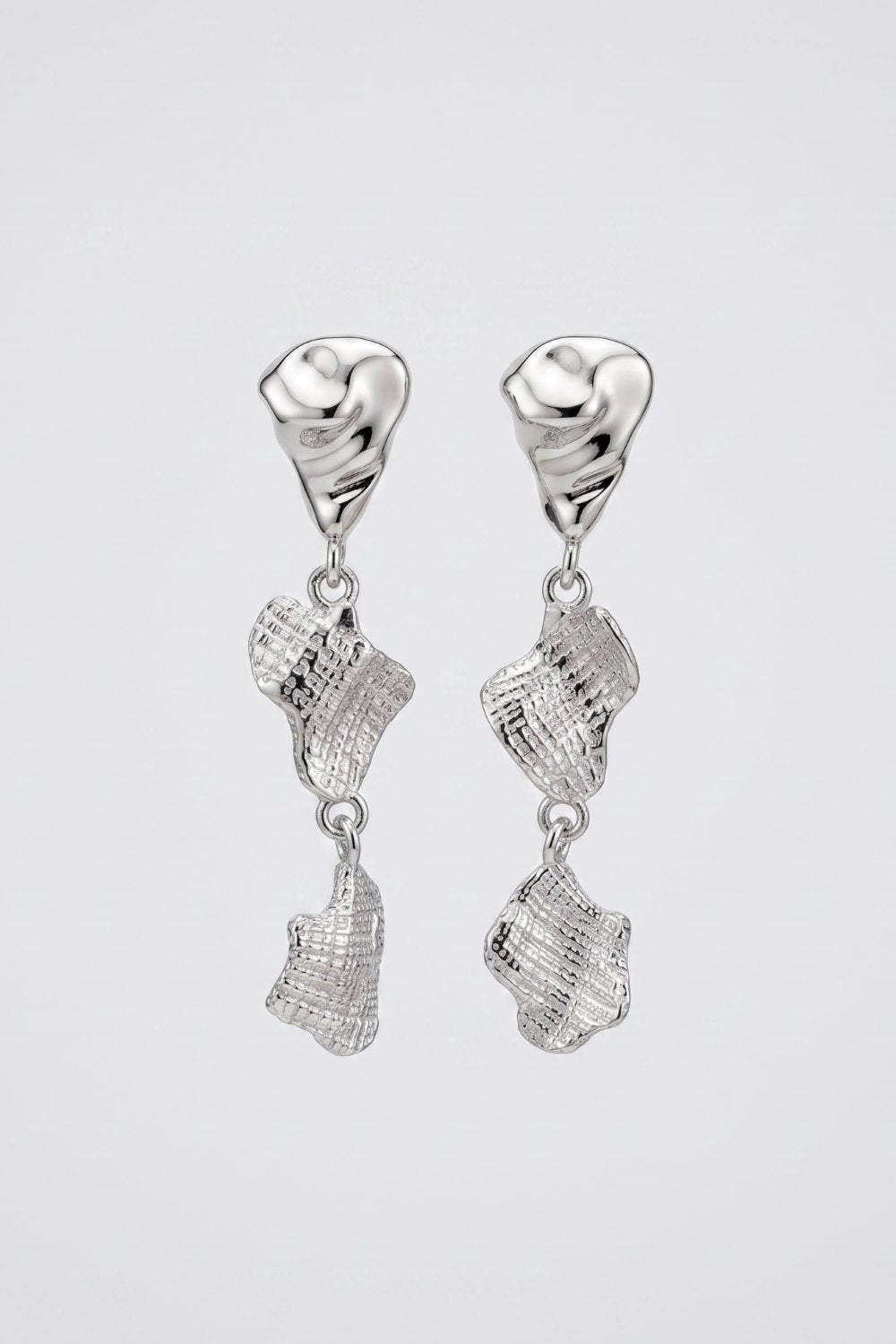 Sculpted Gilded Drop Earrings