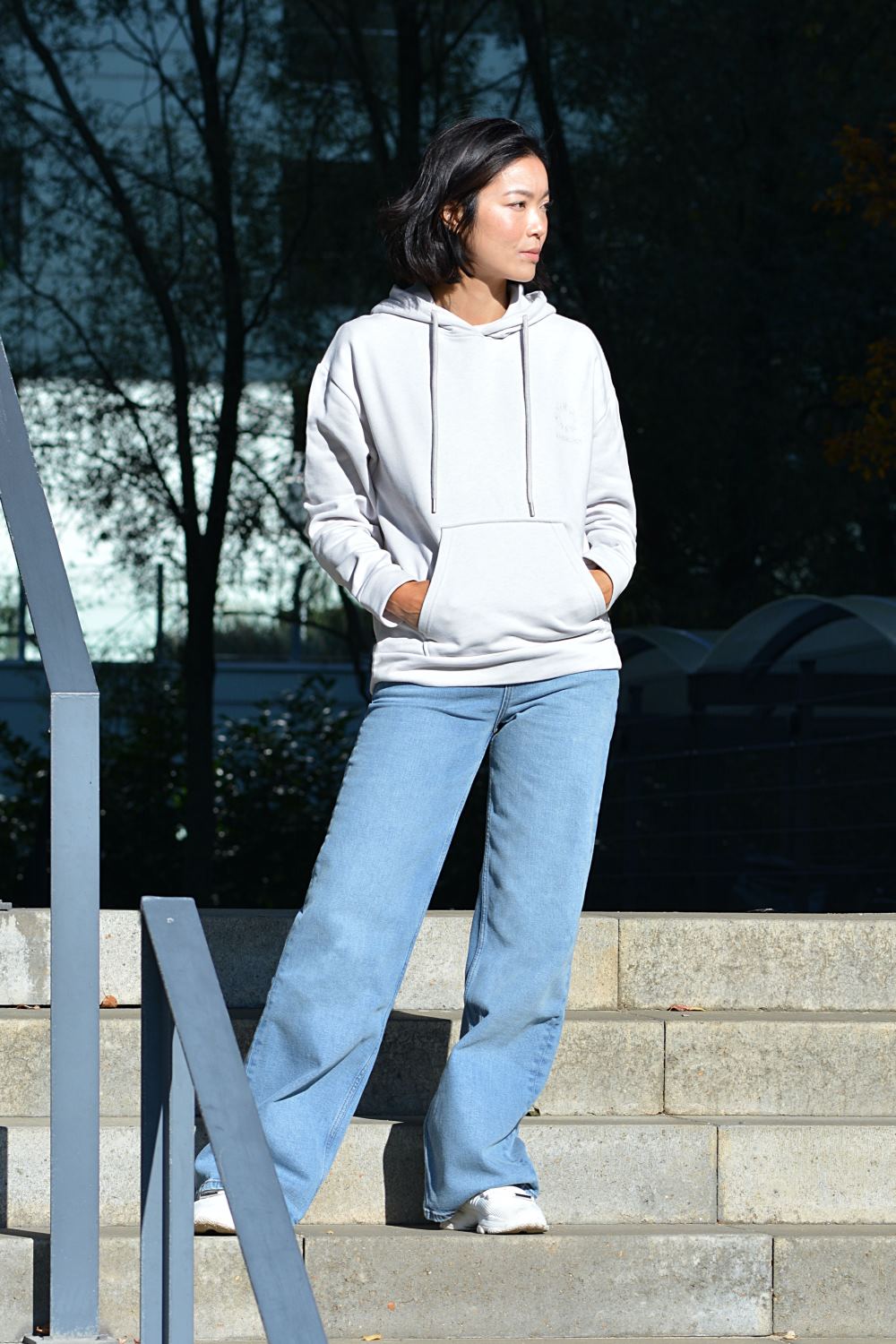 The Classic Organic Hoodie - White Oversize