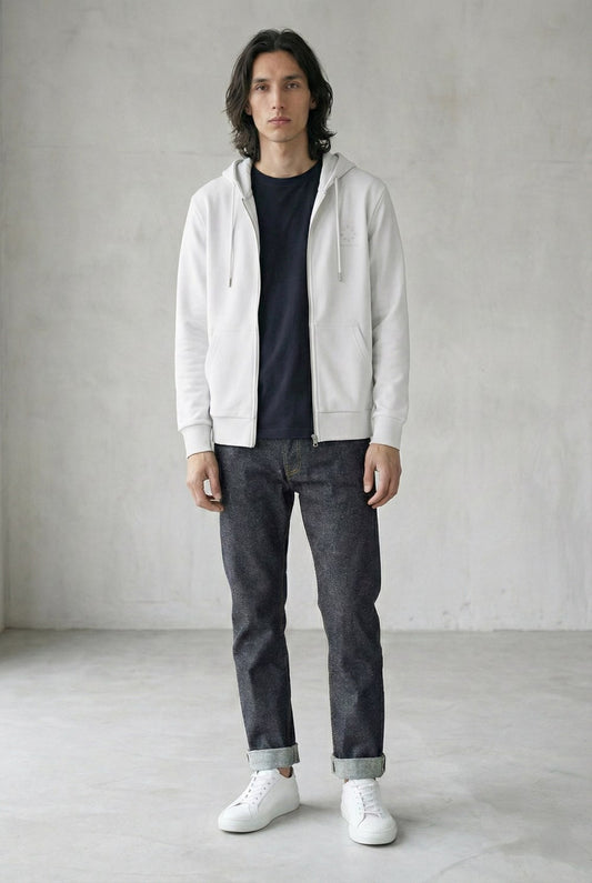 GOTS organic zip hoodie