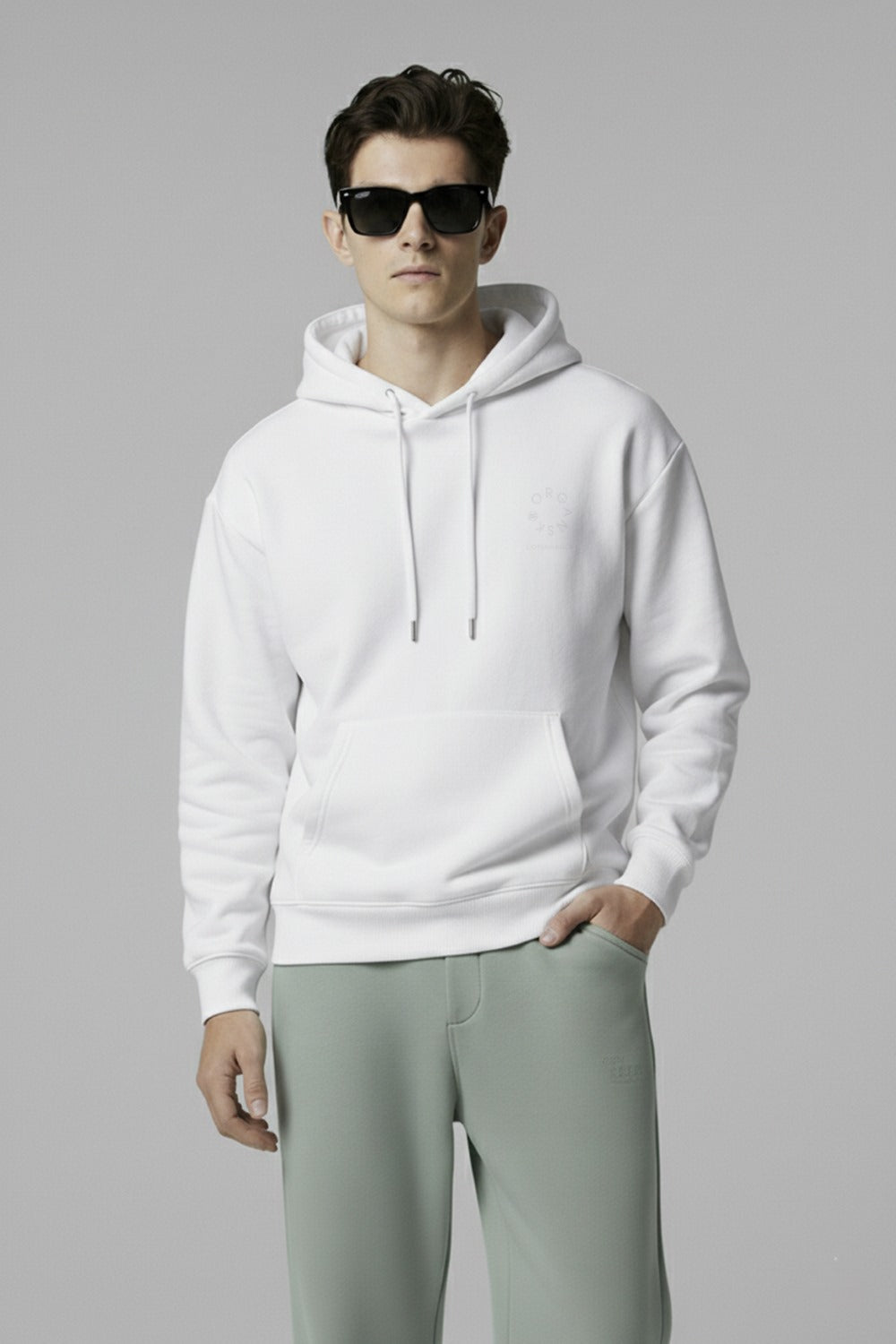 organic hoodie - white