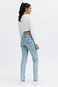 Women's regular fit tapered jeans - Nordic Swan Ecolabel - GOTS certified organic cotton and recycled fibers