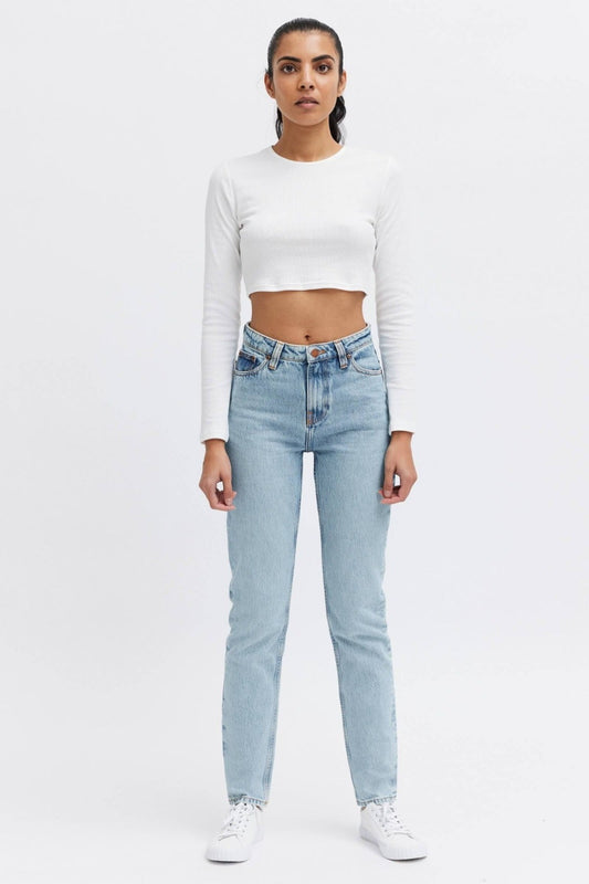 Light blue jeans, organic denim.