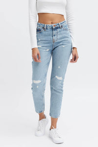 Ripped ethical jeans for women. Oxygen shorty