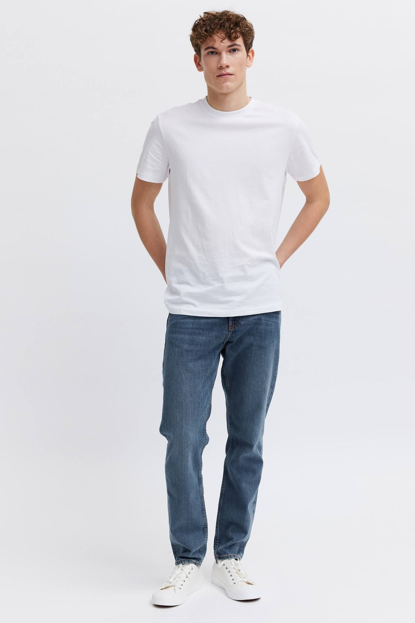 Sustainable blue jeans. Men's regular classic fit