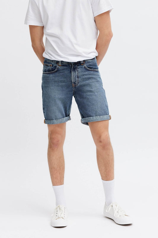 Trendy ethical denim shorts for men.