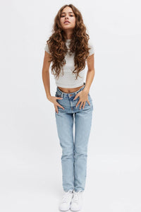 Organic cotton denim jeans. Comfy style