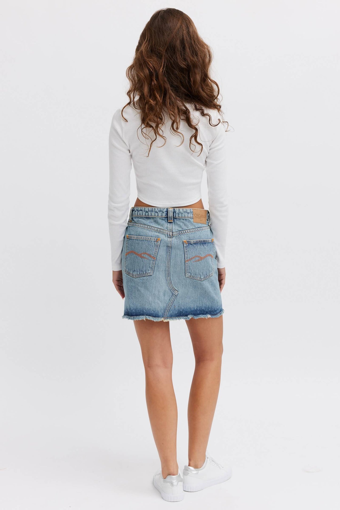 short denim skirt. ethical fashion