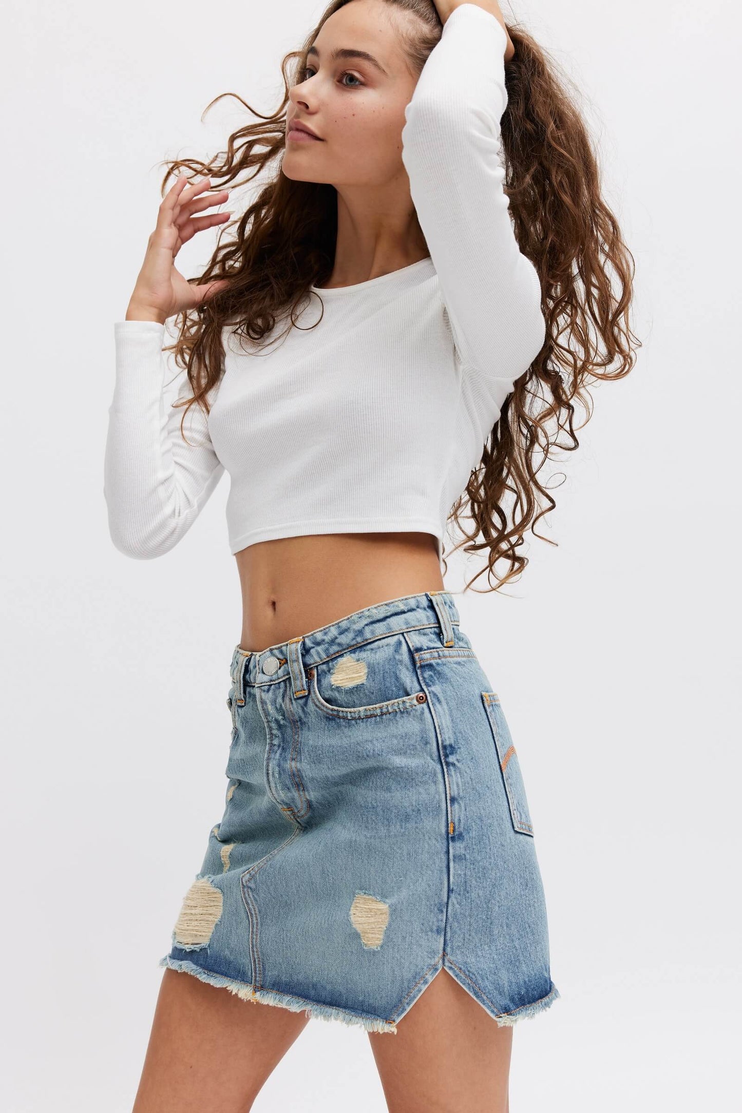 Trendy ethical denim skirt from Organsk