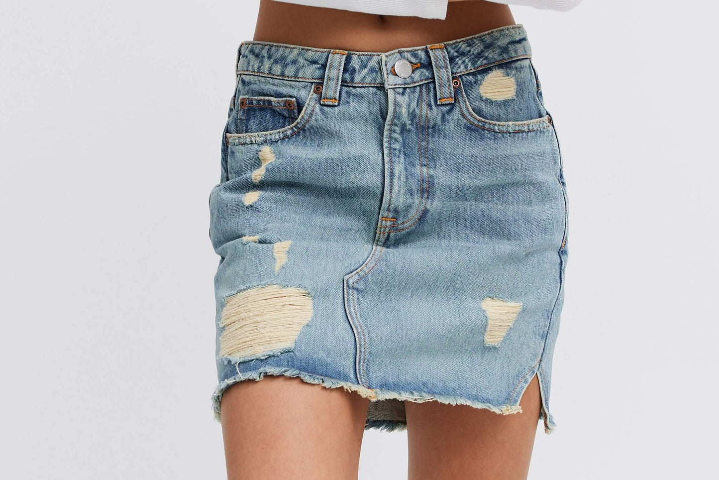 organic and vegan denim skirt