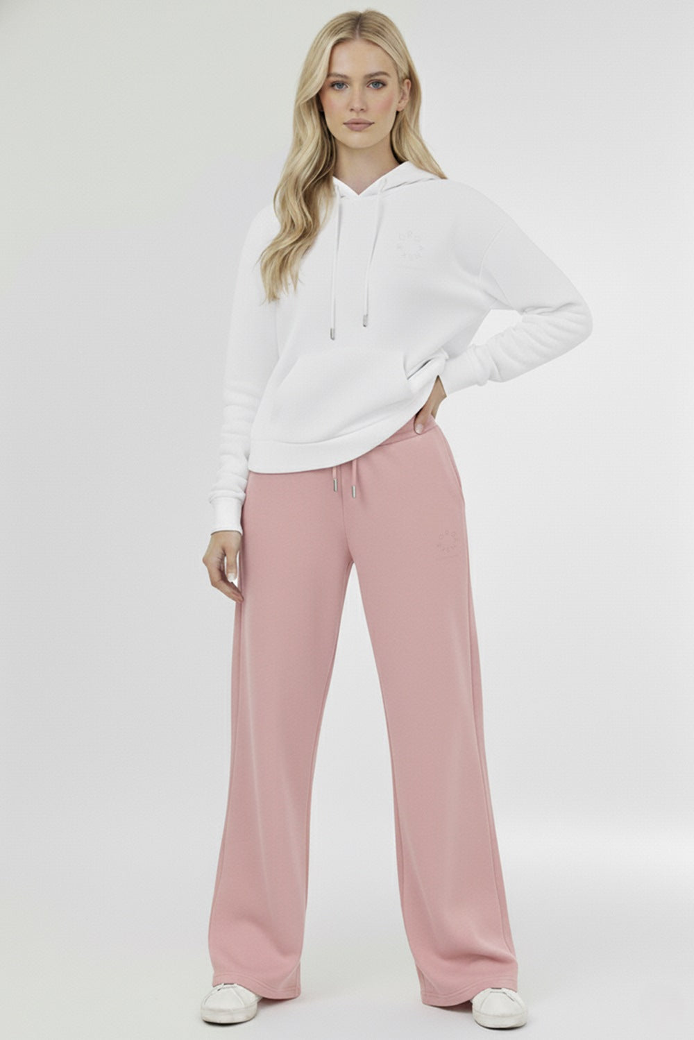 pink wide leg sweatpants - organic GOTS