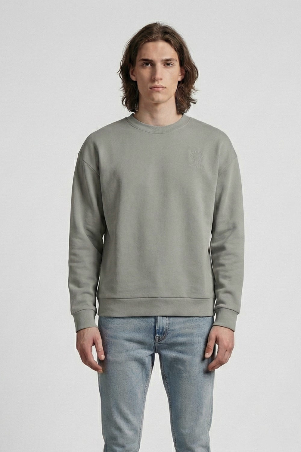 organic green sweatshirt