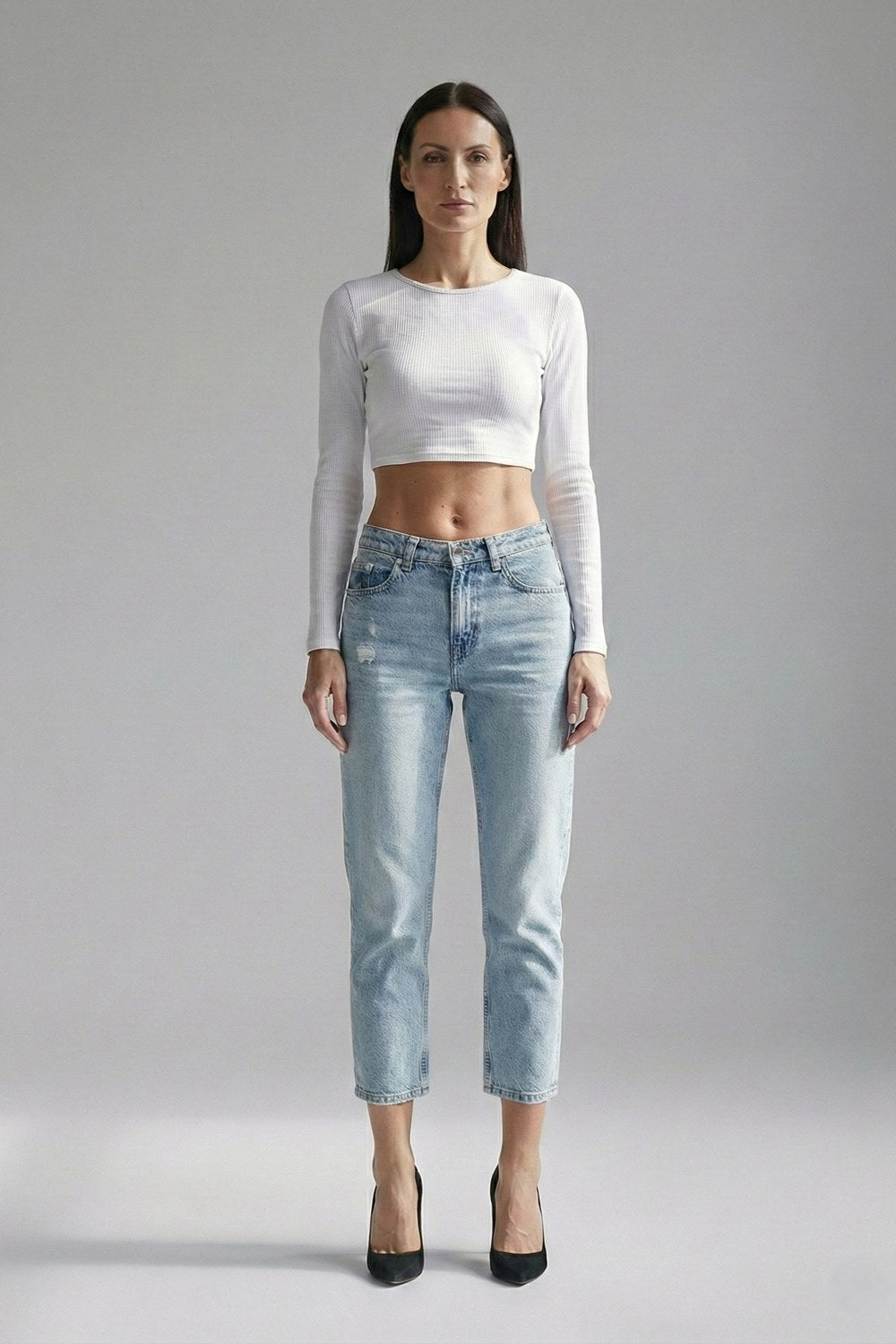 cropped jeans - organic denim