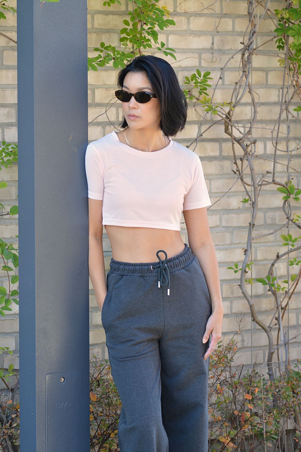 The Organic Crop Top - Pink