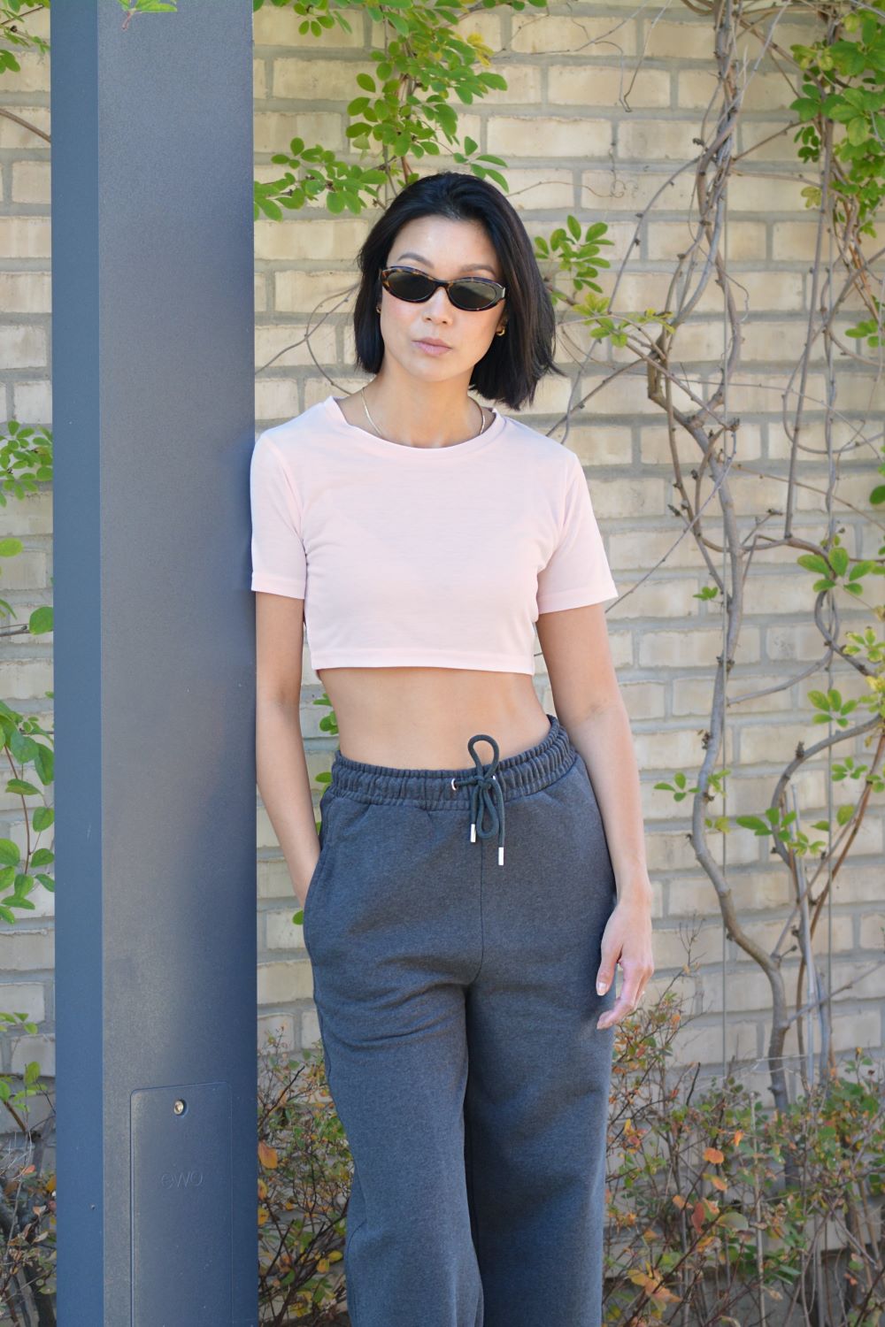 The Organic Crop Top - Pink