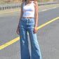 cropped wide leg jeans