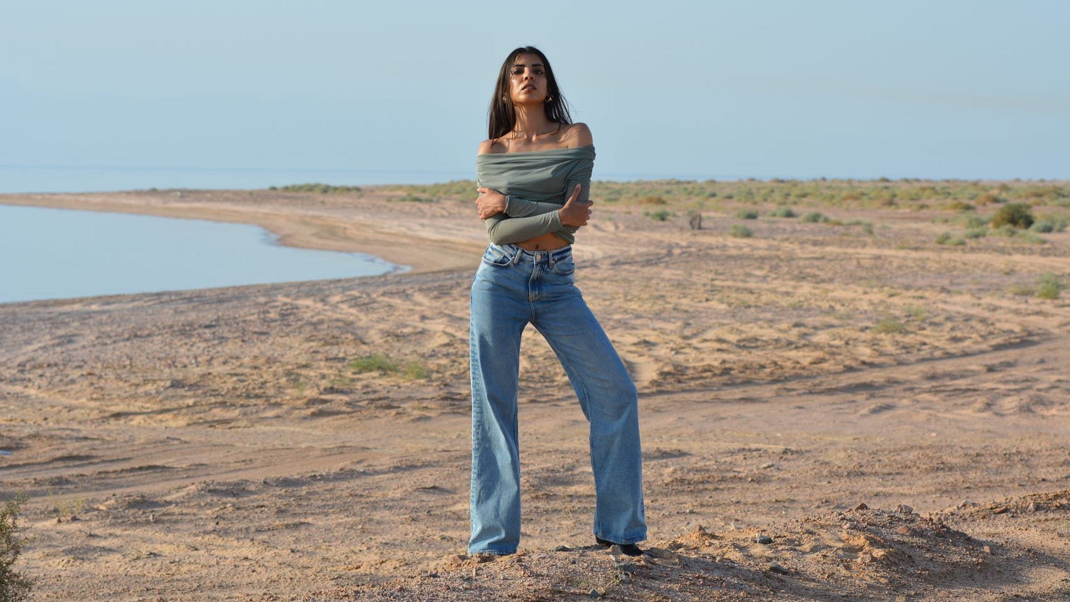 organic wide leg jeans