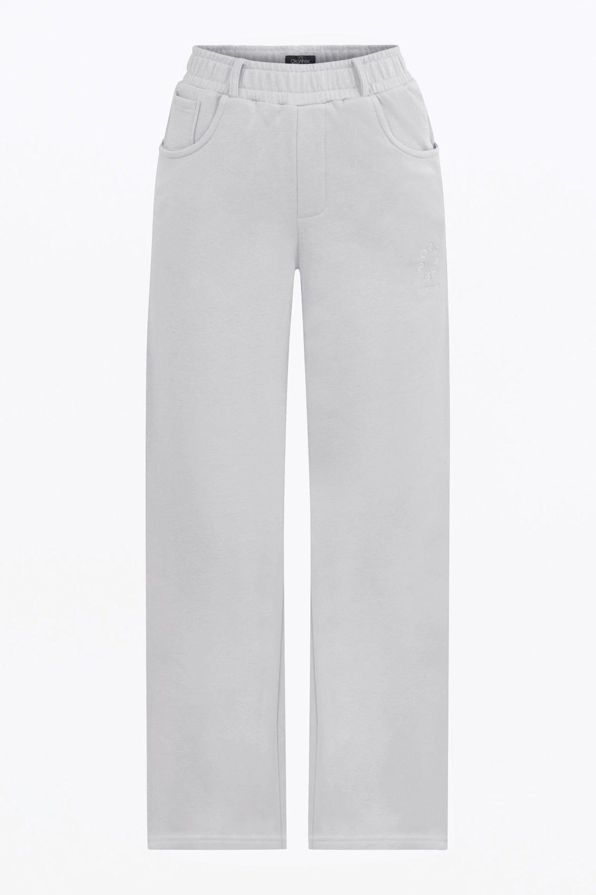 white GOTS organic cotton wide pants for women