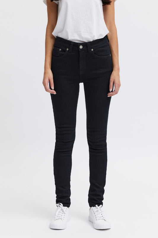 Women's black jeans - ethically made from organic cotton and recycled fibers