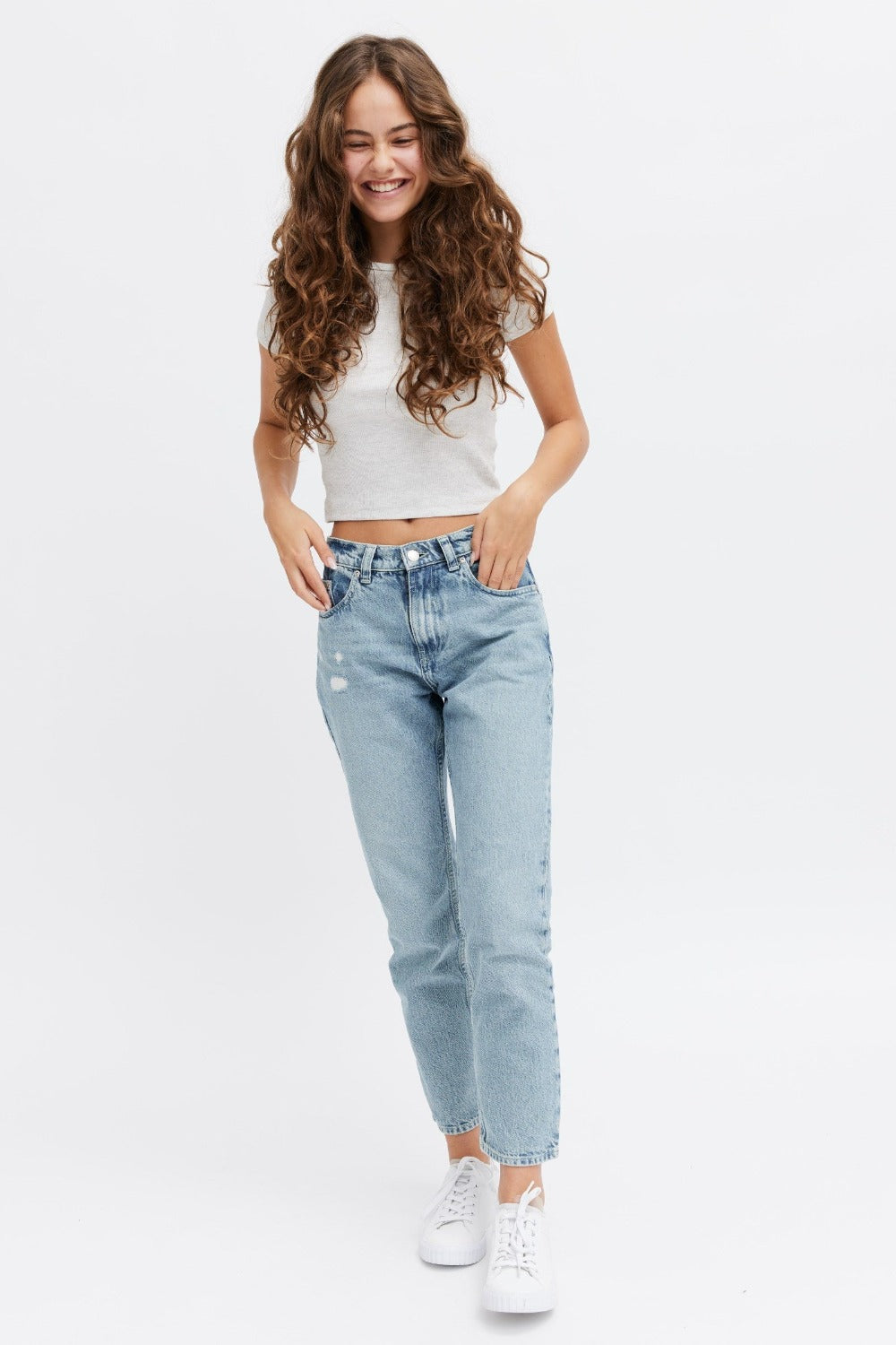 Organic cropped jeans - regular straight fit - Organic and PETA-Approved Vegan