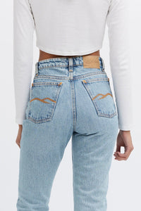 Ethical and vegan female jeans