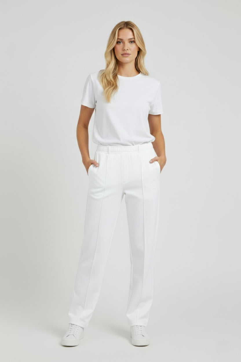 organic pants white