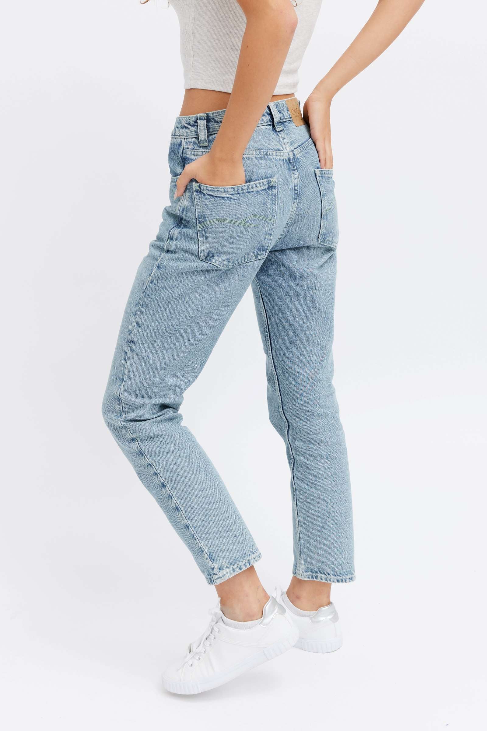  KECKS Women's Jeans Jeans for Women Pants for Women Ripped Raw  Hem Skinny Jeans (Color : Dark Wash, Size : Medium) : ביגוד, נעליים ותכשיטים