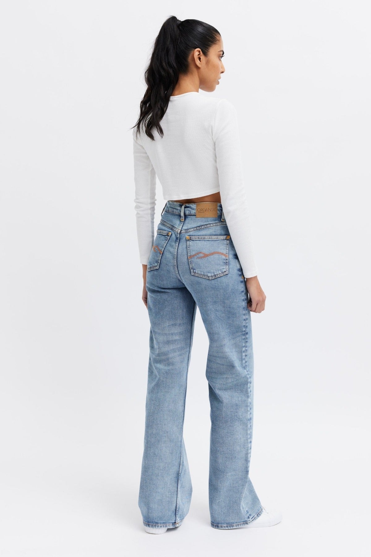 wide leg female jeans- ethical fashion