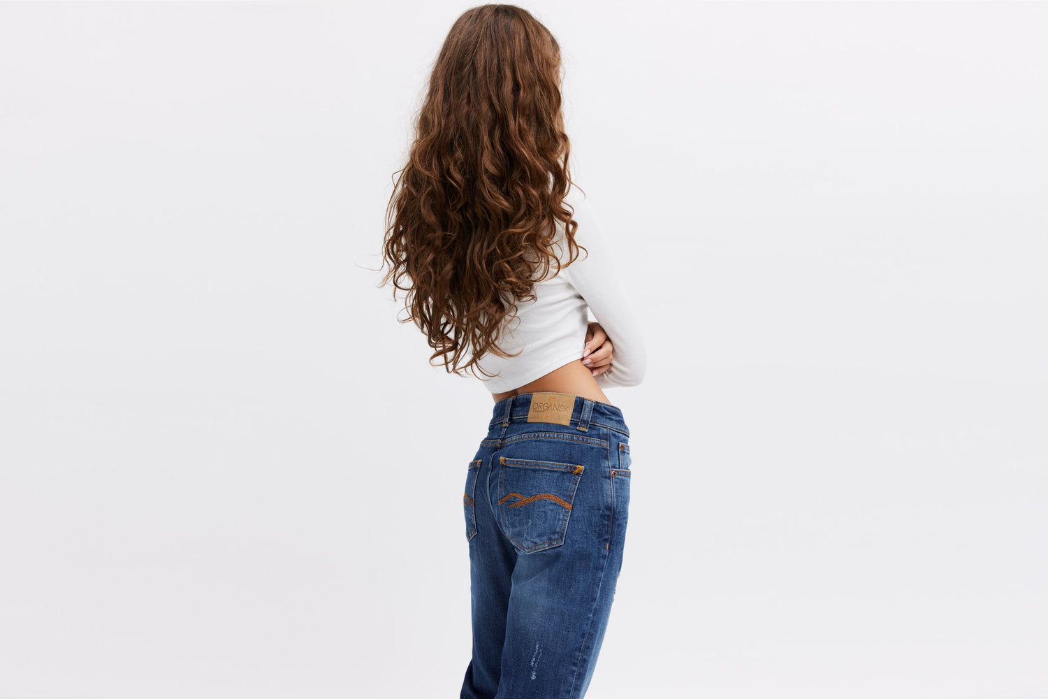 Stream jeans, mid waist organic cotton