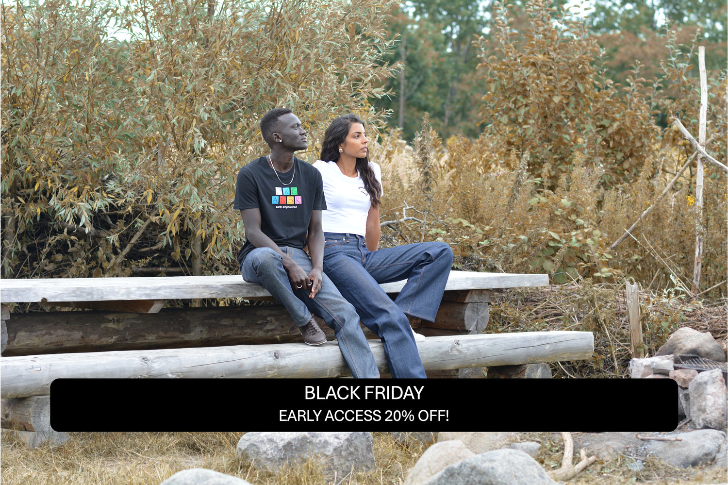 Black friday sale on organic jeans for men and women.