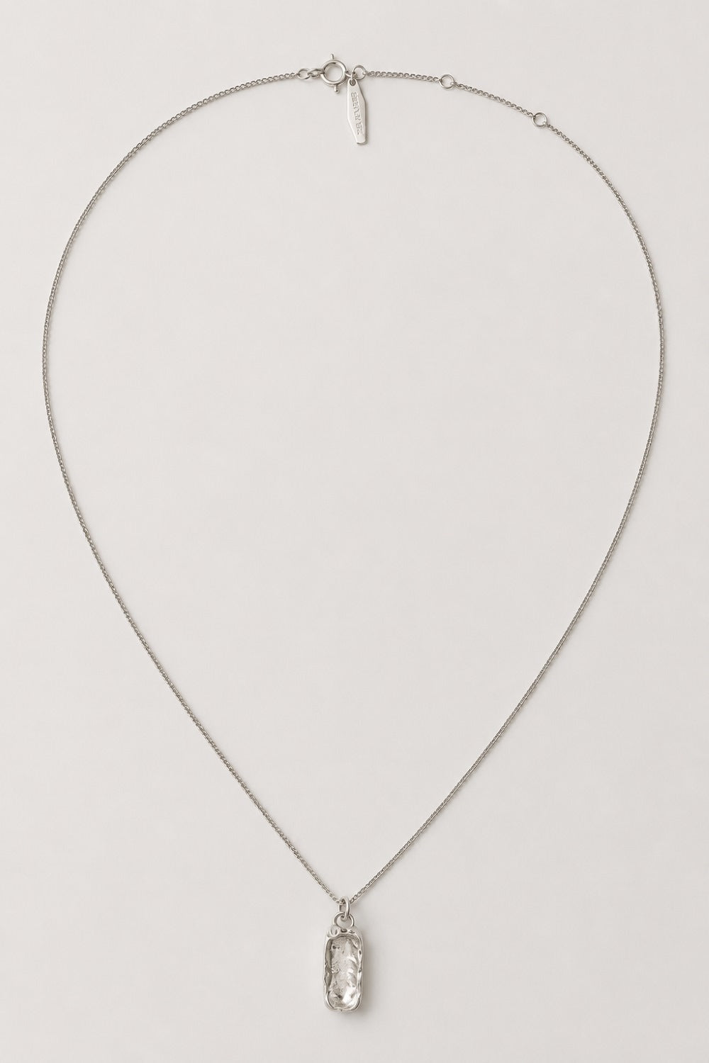 Textured Bar Pendant Necklace