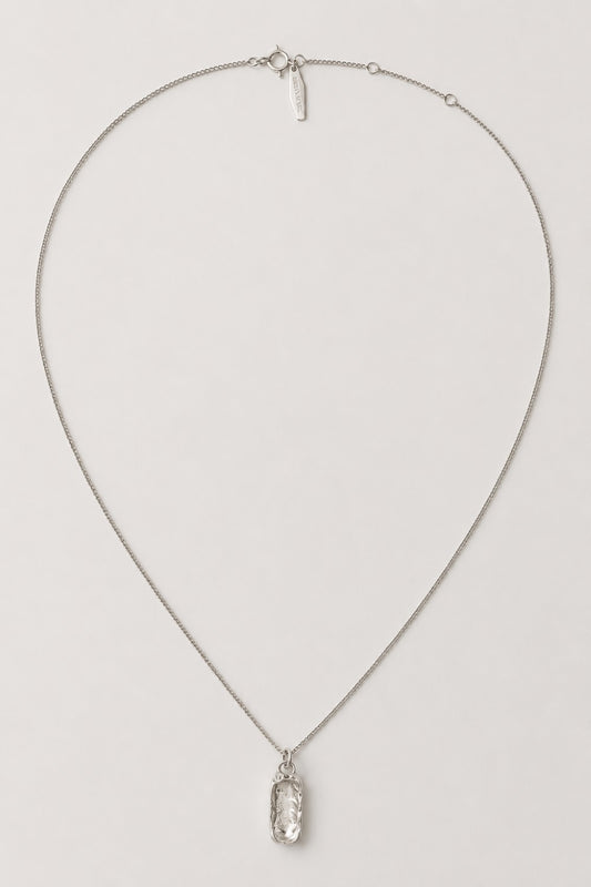 Textured Bar Pendant Necklace
