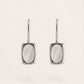 silver stone earrings