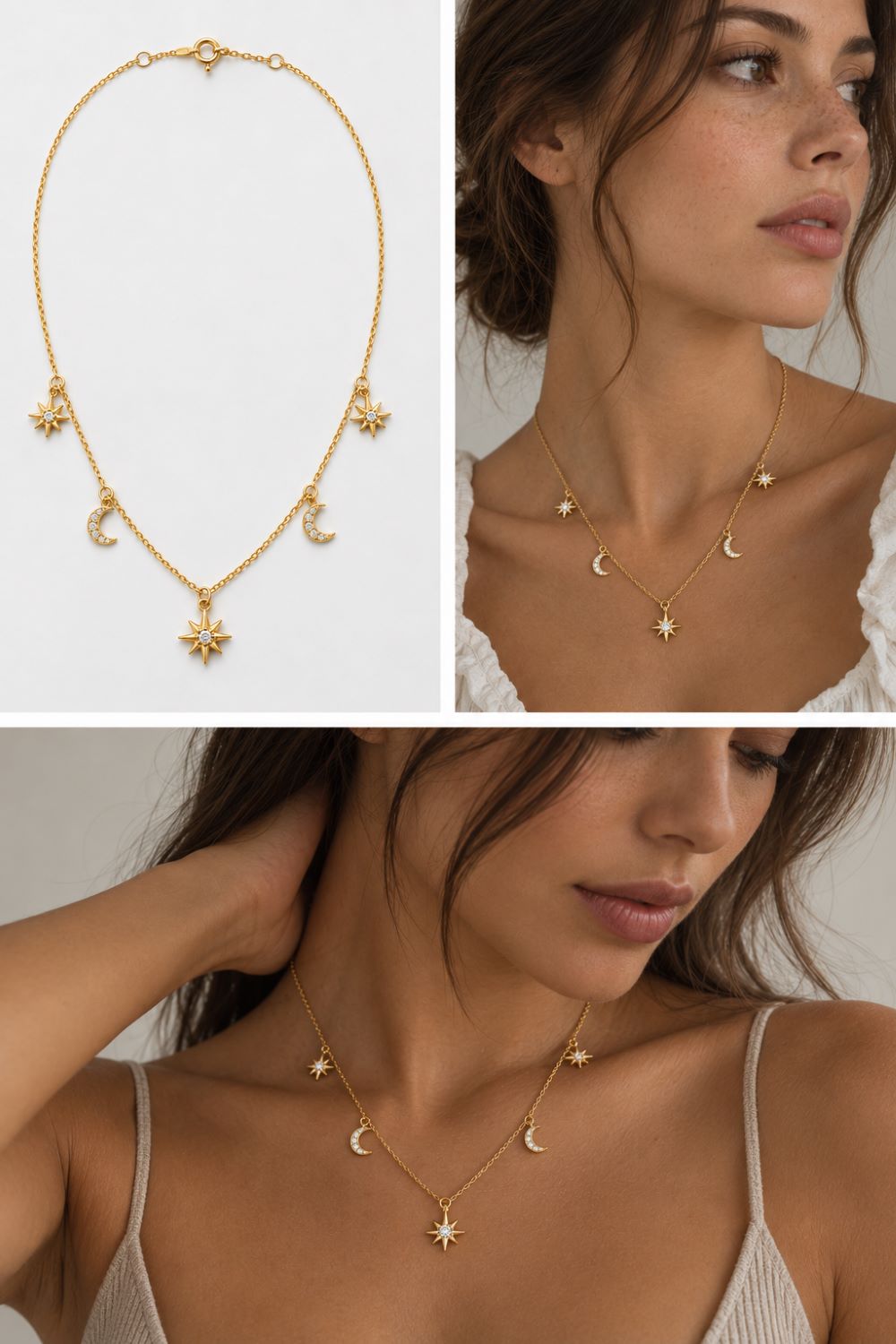 necklace silver gold