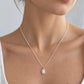 pearl silver necklace