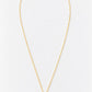 A delicate gold chain necklace featuring a small, textured gold heart-shaped pendant, displayed against a clean white background.
