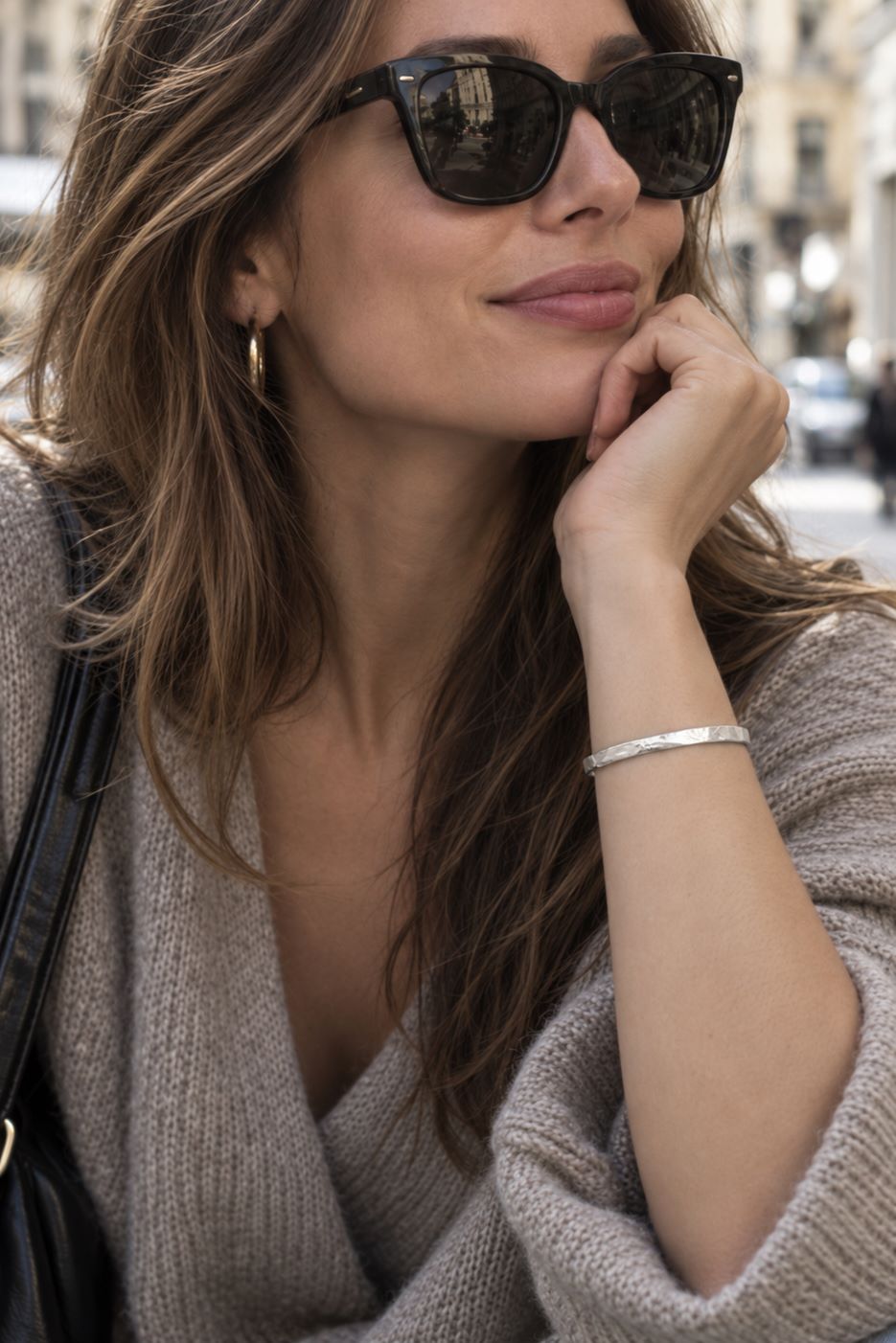 silver organic bracelet