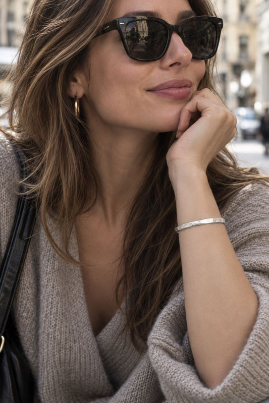 silver organic bracelet