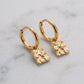 Textured Drop Hoop Earrings