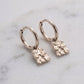 Textured Drop Hoop Earrings