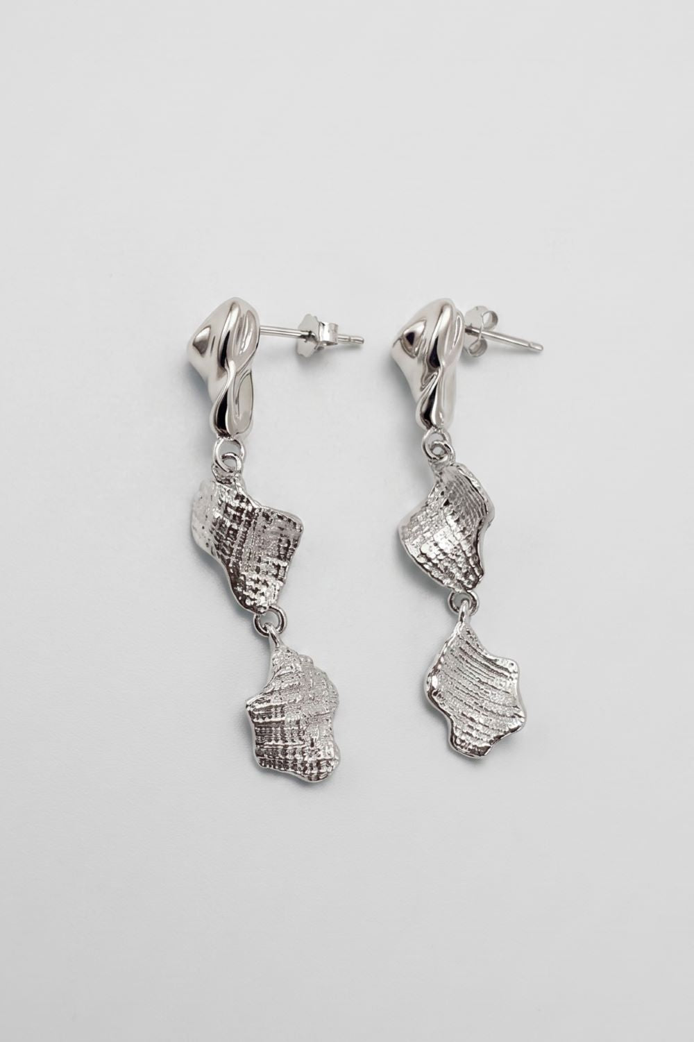 Sculpted Gilded Drop Earrings