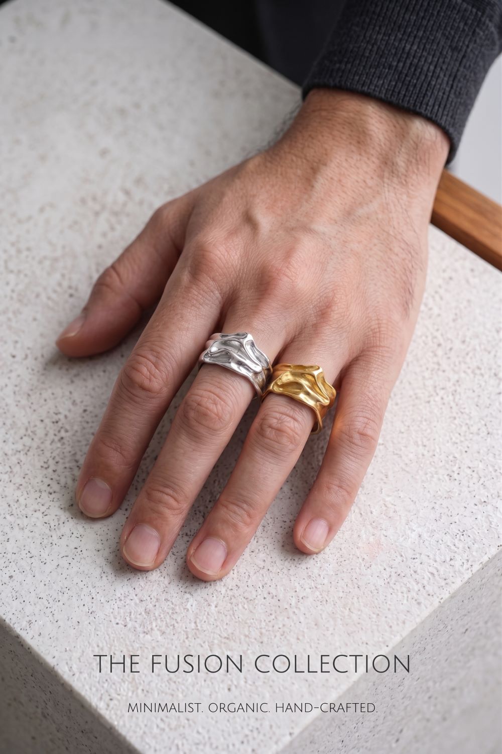 The Sculpted Wave Ring