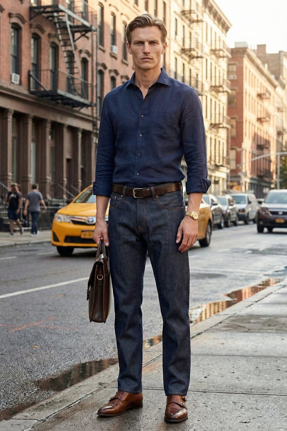 Elegant jeans for men - organic denim