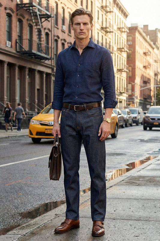 Elegant jeans for men - organic denim