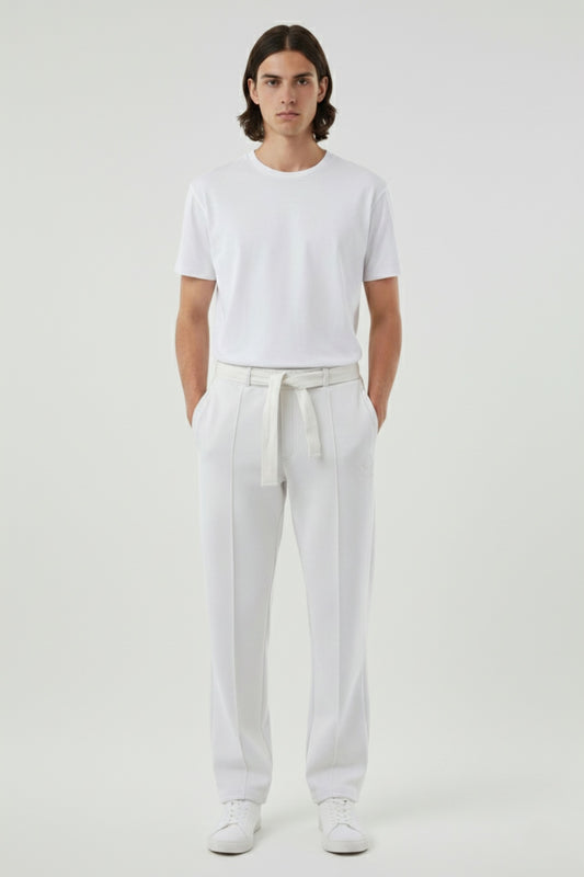 organic white sweatpants