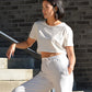 The Organic Boxy Crop - White